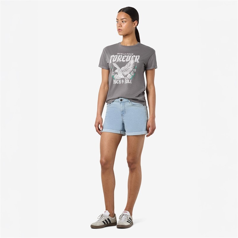 Womens Debby Denim Shorts Light Blue Denim - Image 3