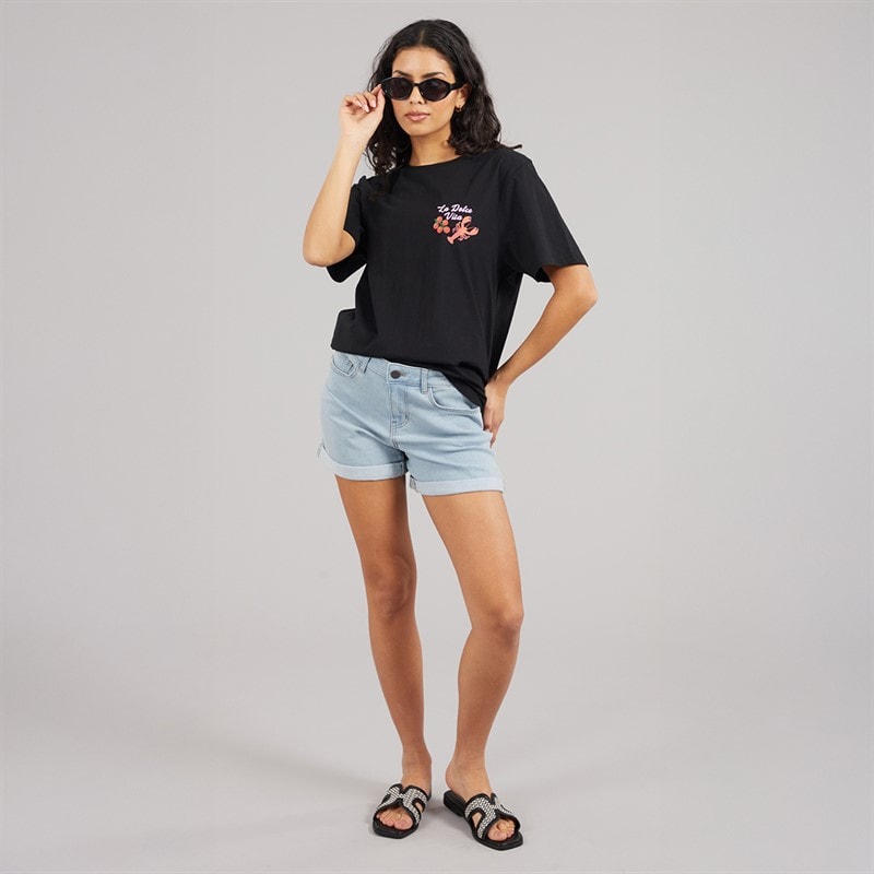 Womens Debby Denim Shorts Light Blue Denim - Image 4