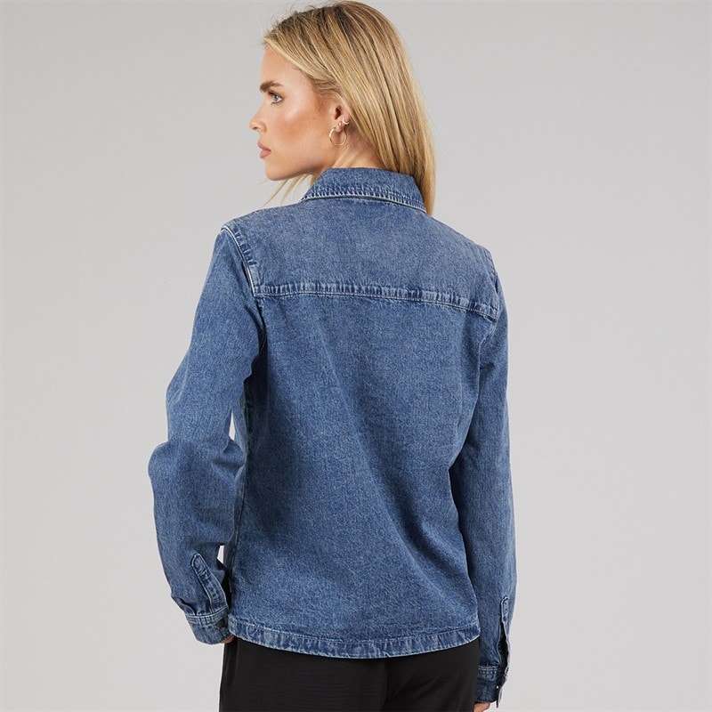 Womens Signe Denim Shirt Medium Blue Denim - Image 2