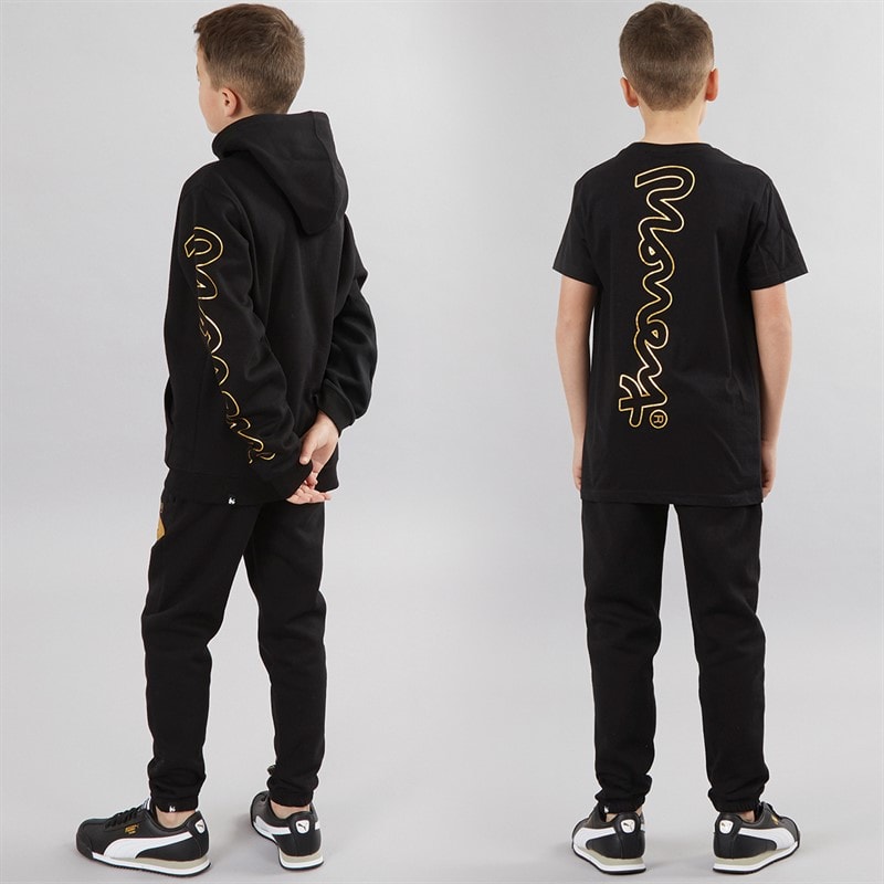 Boys Sig Ape Three Pack Tracksuit And T-Shirt Set Black - Image 2