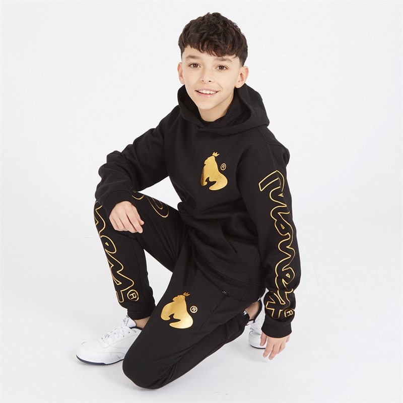 Boys Sig Ape Three Pack Tracksuit And T-Shirt Set Black - Image 5