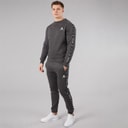 Mens Tape Crew Tracksuit Charcoal
