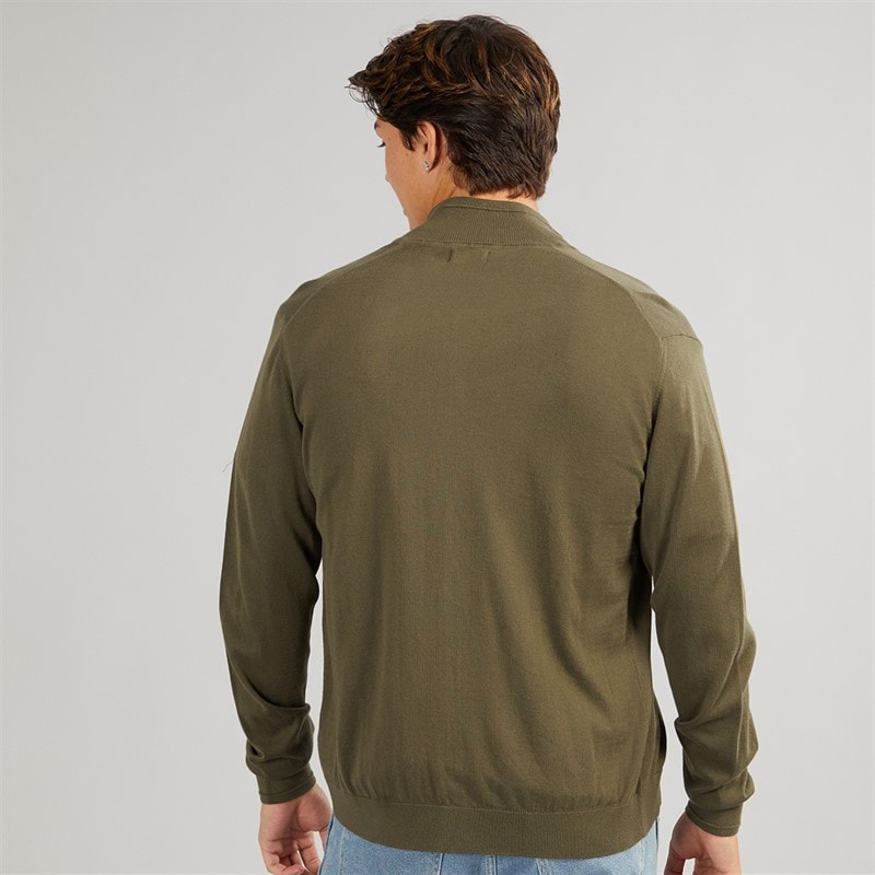 Mens Decatur 2.0 Full Zip Knit Dark Olive - Image 2