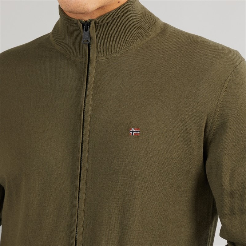 Mens Decatur 2.0 Full Zip Knit Dark Olive - Image 3