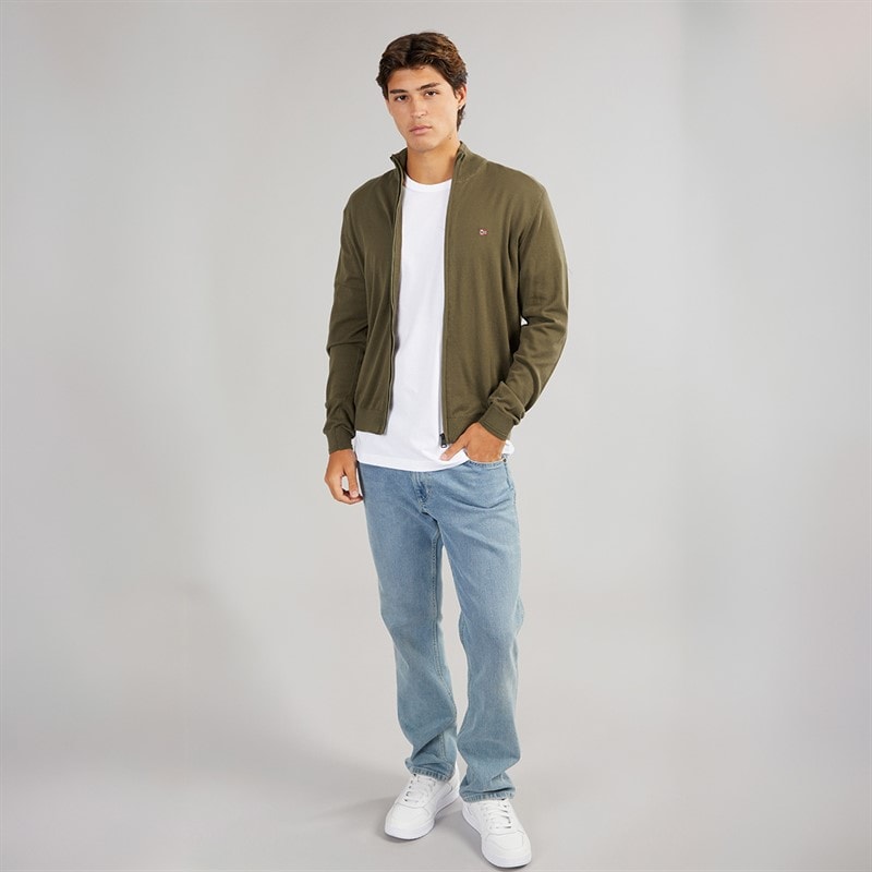 Mens Decatur 2.0 Full Zip Knit Dark Olive - Image 4