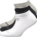Three Pack No Show Socks Black/Grey/White