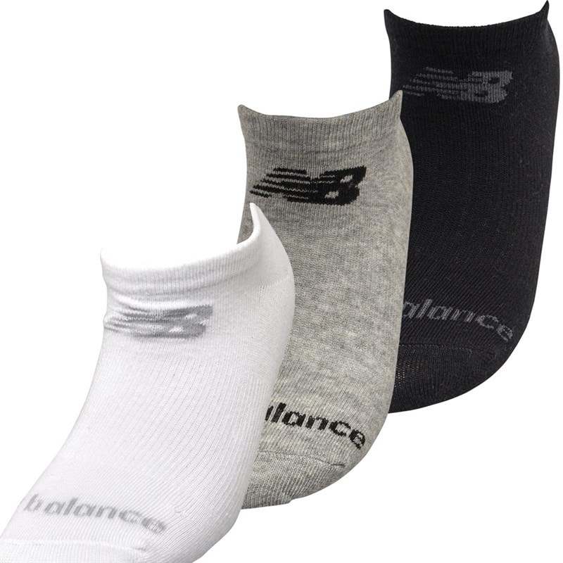 Three Pack No Show Socks Black/Grey/White - Image 2