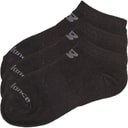 Junior Three Pack No Show Socks Black
