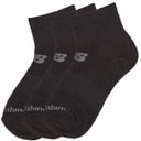 Junior Boys Three Pack Quarter Socks Black
