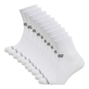 Ten Pack Cushioned Quarter Socks White