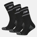 In Stripe Logo Three Pack Crew Socks Black/White