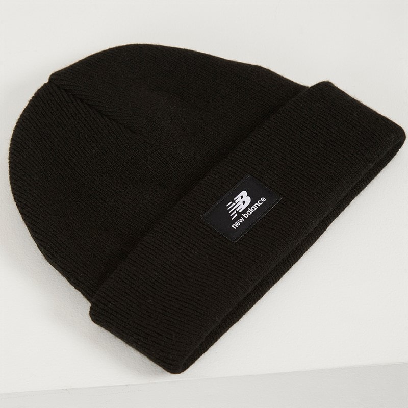 Kids NB Logo Knitted Beanie Black - Image 2