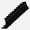 Boys Junior Ten Pack Cushioned Crew Socks Black