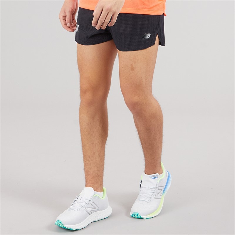 New Balance Mens London Edition RC Ultra Light 3 Inch Running Shorts Black