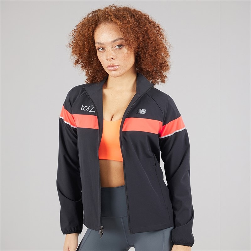 New Balance Womens London Edition Marathon Running Jacket Black