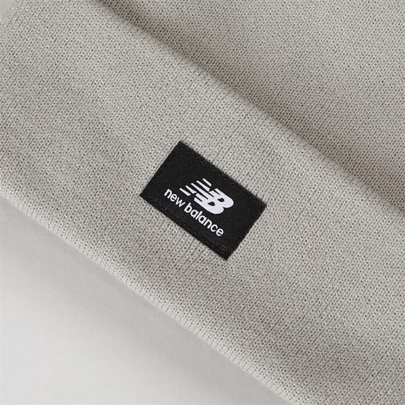 Mens NB Logo Knitted Beanie Slate - Image 2
