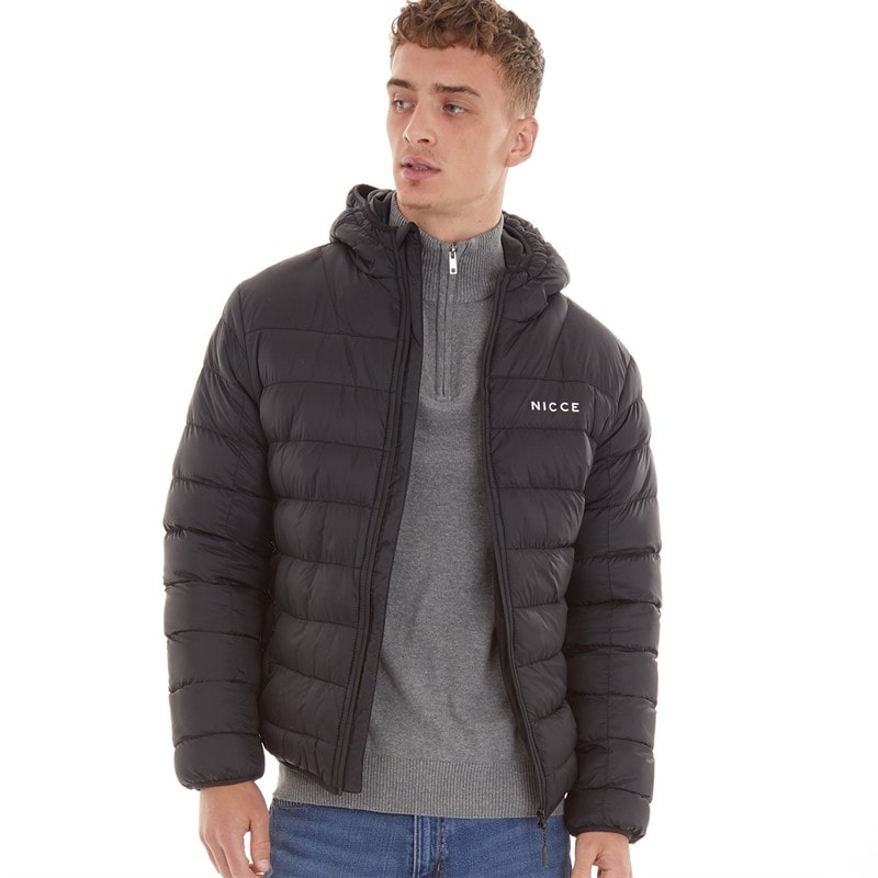 Mens Lionel Zip Through Padded Jacket Black - Image 1