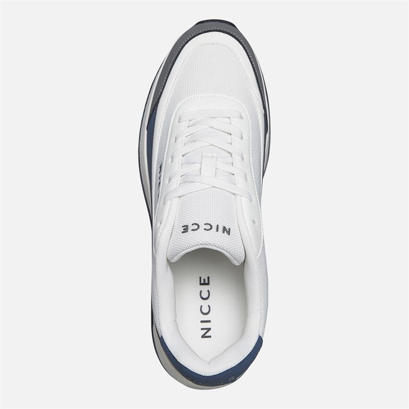 Mens Arinza Trainers White/Blue/Grey - Image 4
