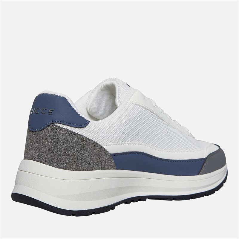 Mens Arinza Trainers White/Blue/Grey - Image 5