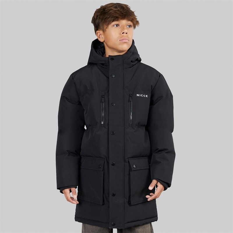 Boys Merigo Parka Jacket Black - Image 3