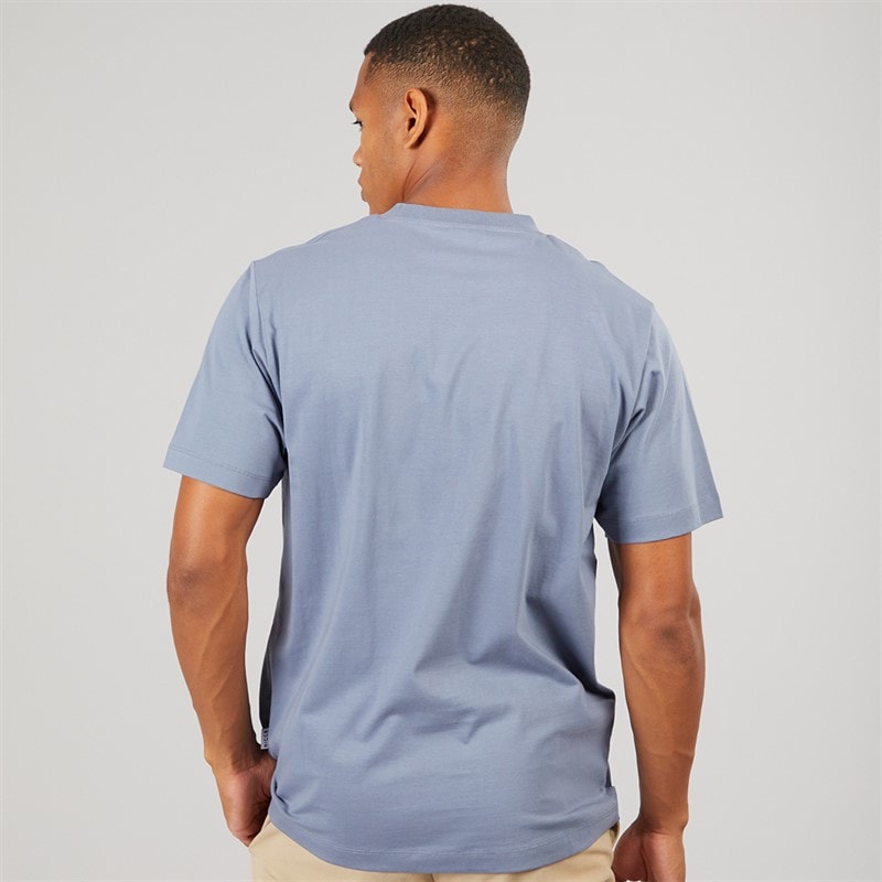 Mens Farnol Crew Neck T-Shirt Dark Steel Blue - Image 2
