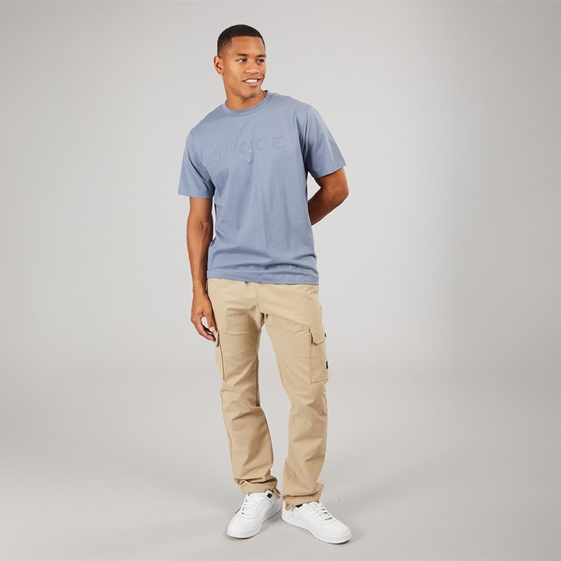 Mens Farnol Crew Neck T-Shirt Dark Steel Blue - Image 3