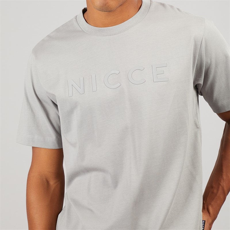 Mens Farnol Crew Neck T-Shirt Circular Grey - Image 3