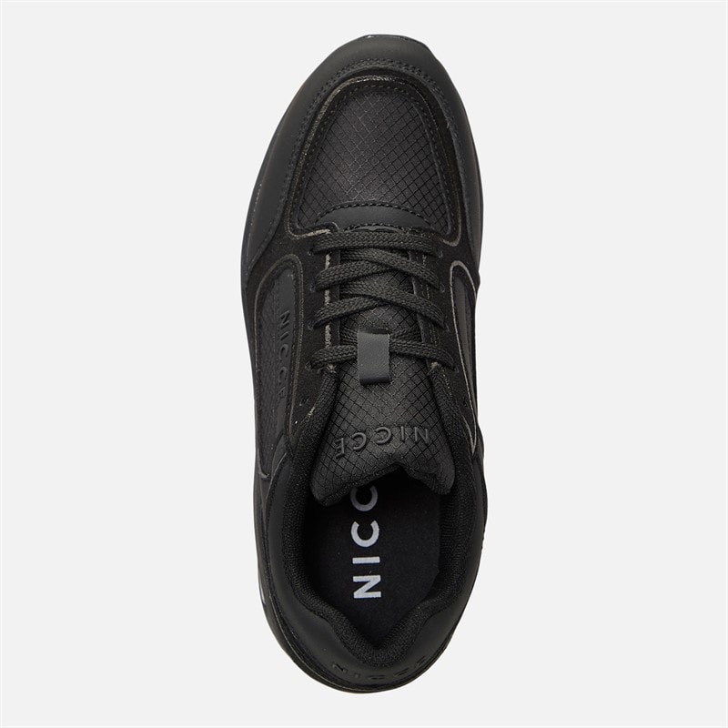Junior Boys Elossi Trainers Black - Image 4