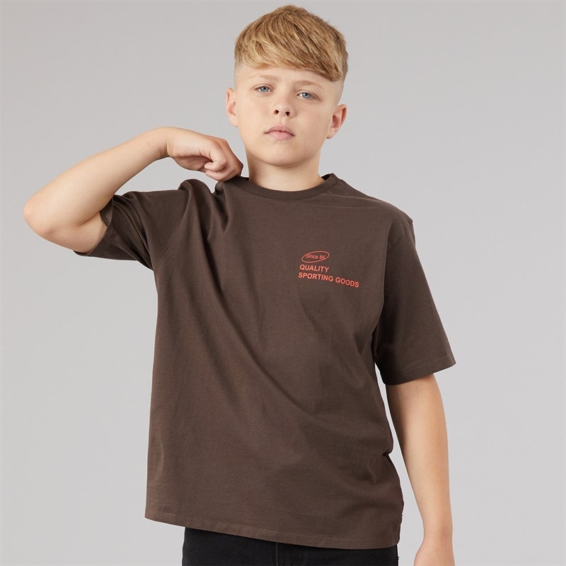 Boys Jude T-Shirt Chocolate Brown - Image 2
