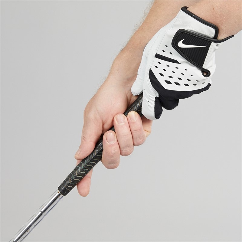 Nike Mens Tech Extreme VII Reg Left Hand Golf Glove Pearl White/Pearl White/Black
