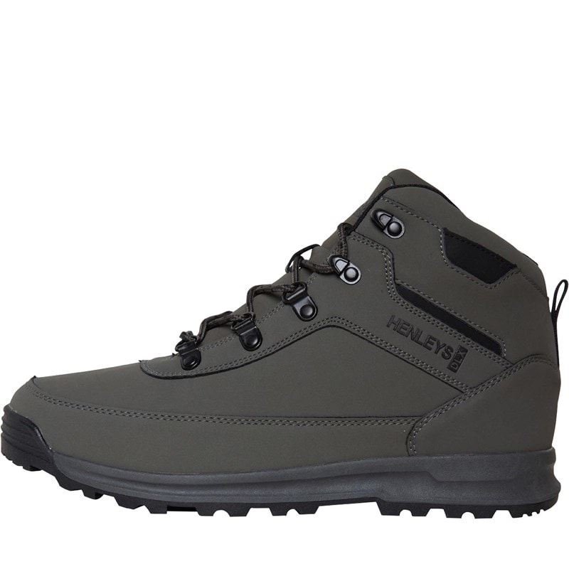 Henleys Mens Travis Boots Charcoal - Image 1