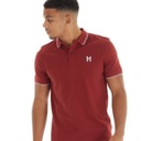 Mens Henflare Polo Shirt Deep Red