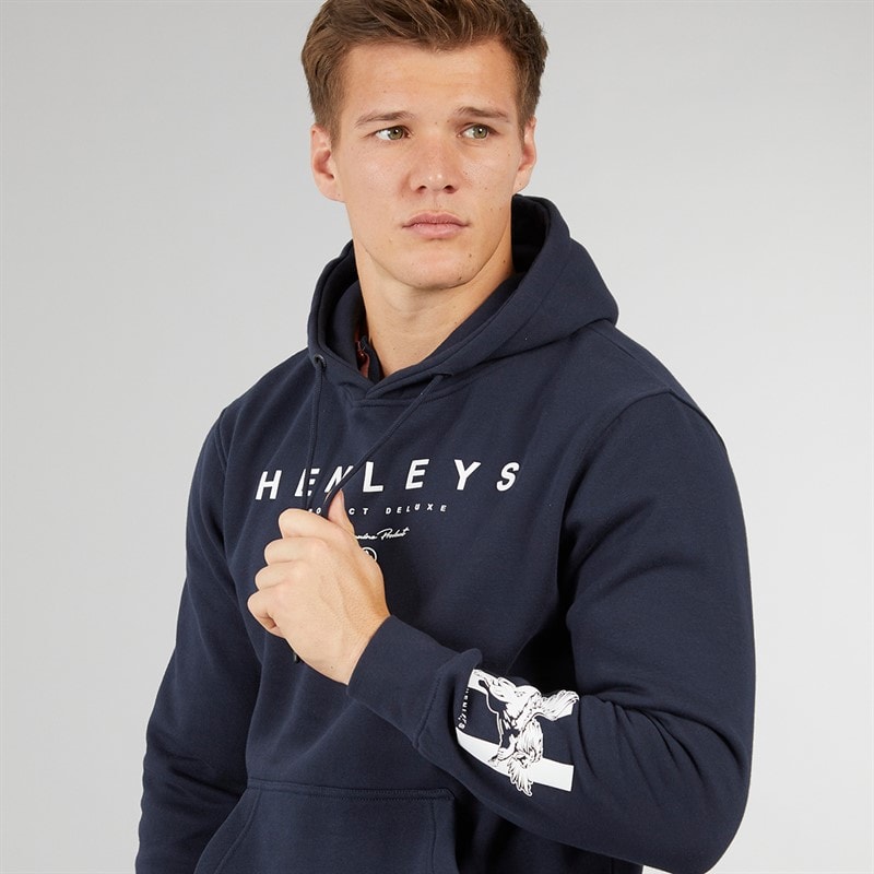 Mens Hentyme Hoodie Navy - Image 3