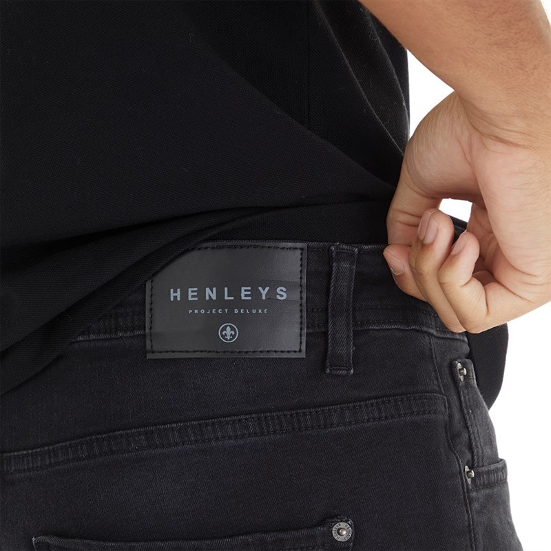 Mens Breeze Straight Fit Jeans Washed Black - Image 3