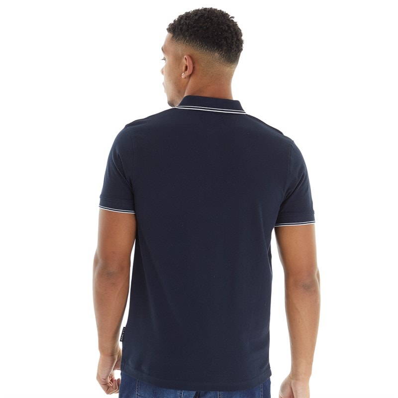 Mens Henflare Polo Shirt Navy - Image 2