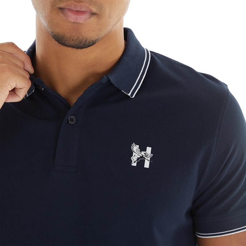 Mens Henflare Polo Shirt Navy - Image 3