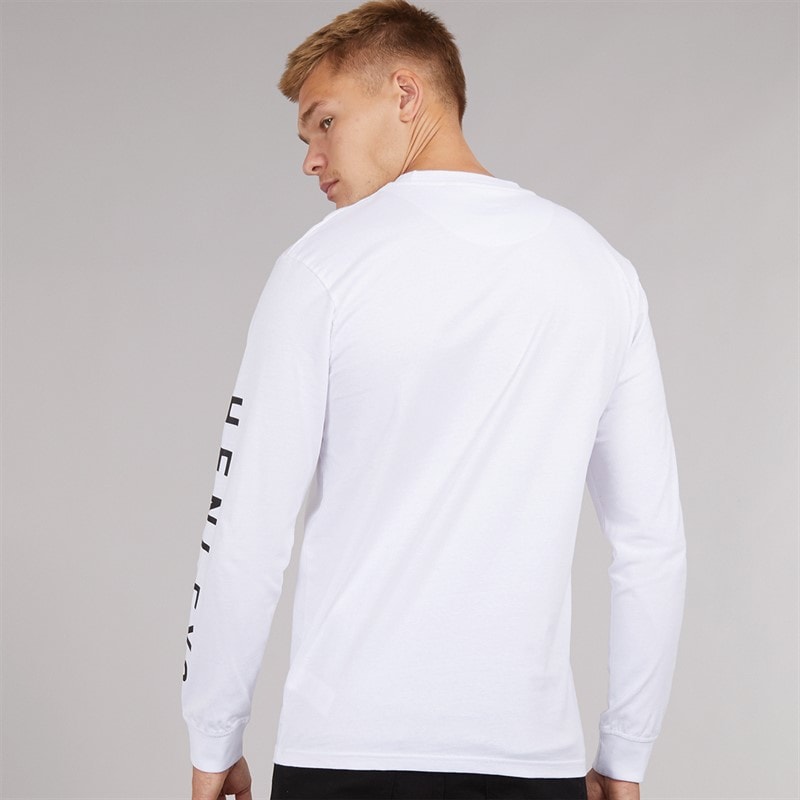 Mens Melvern Long Sleeve Top White - Image 2