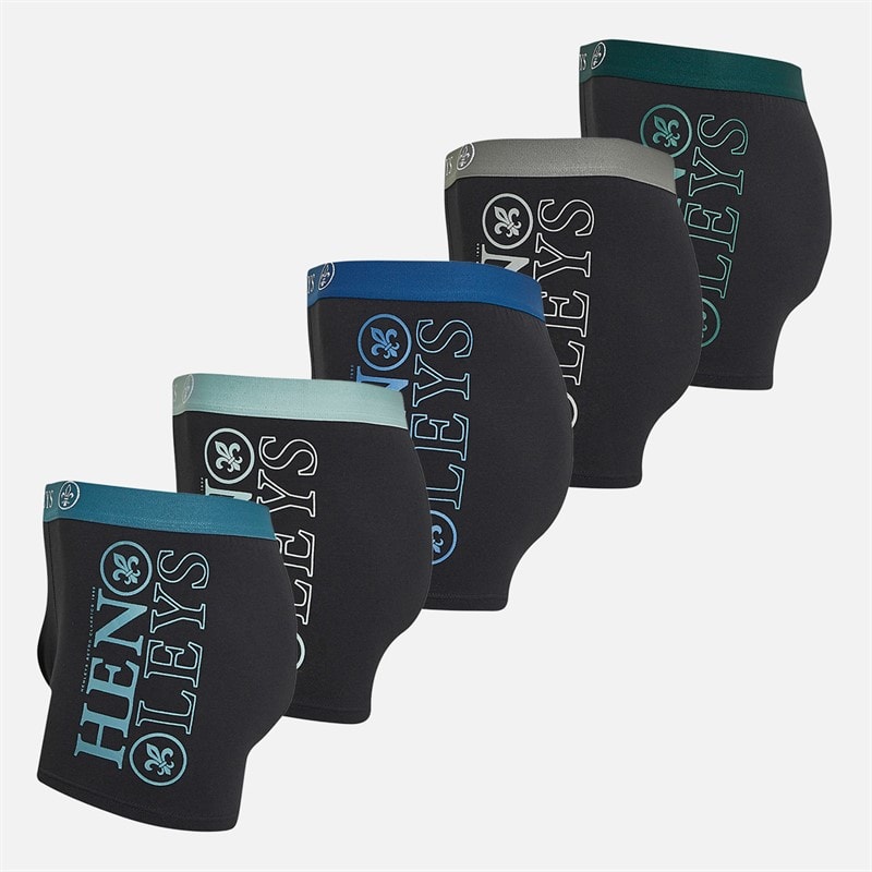 Mens Kelmack Five Pack Boxers Black Multi - Image 2