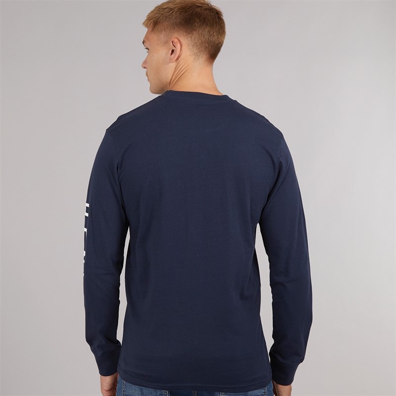 Mens Melvern Long Sleeve Top Navy - Image 2