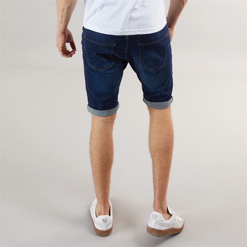 Mens Flex Denim Shorts Dark Wash - Image 2