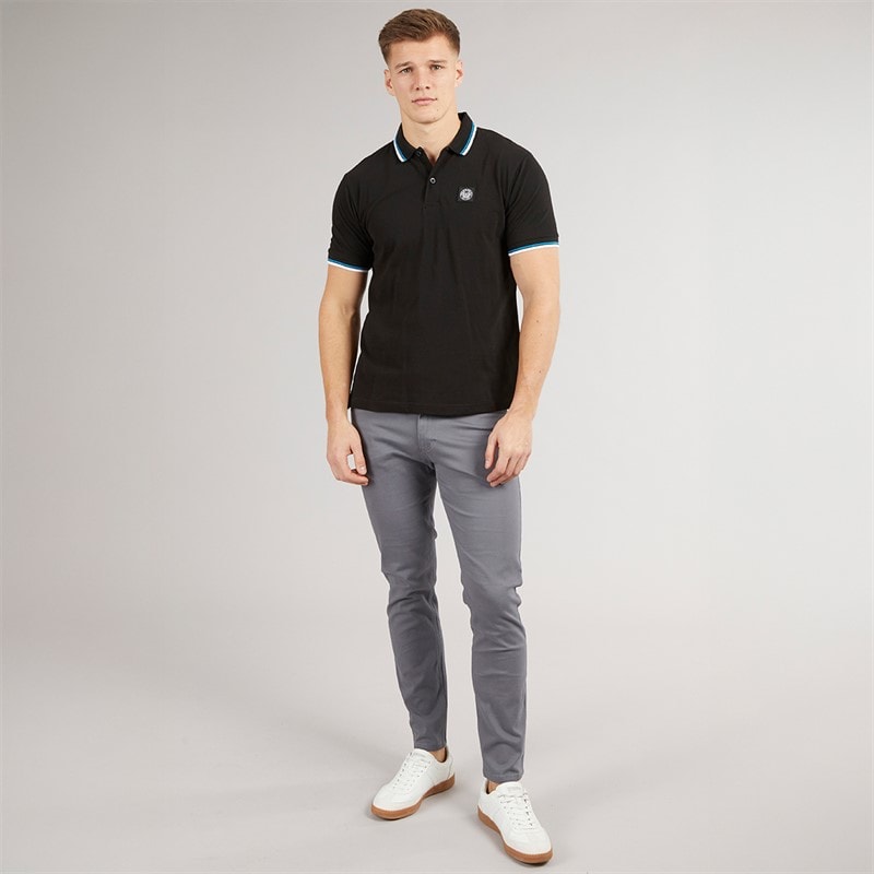 Mens Henalpha Polo Black - Image 4