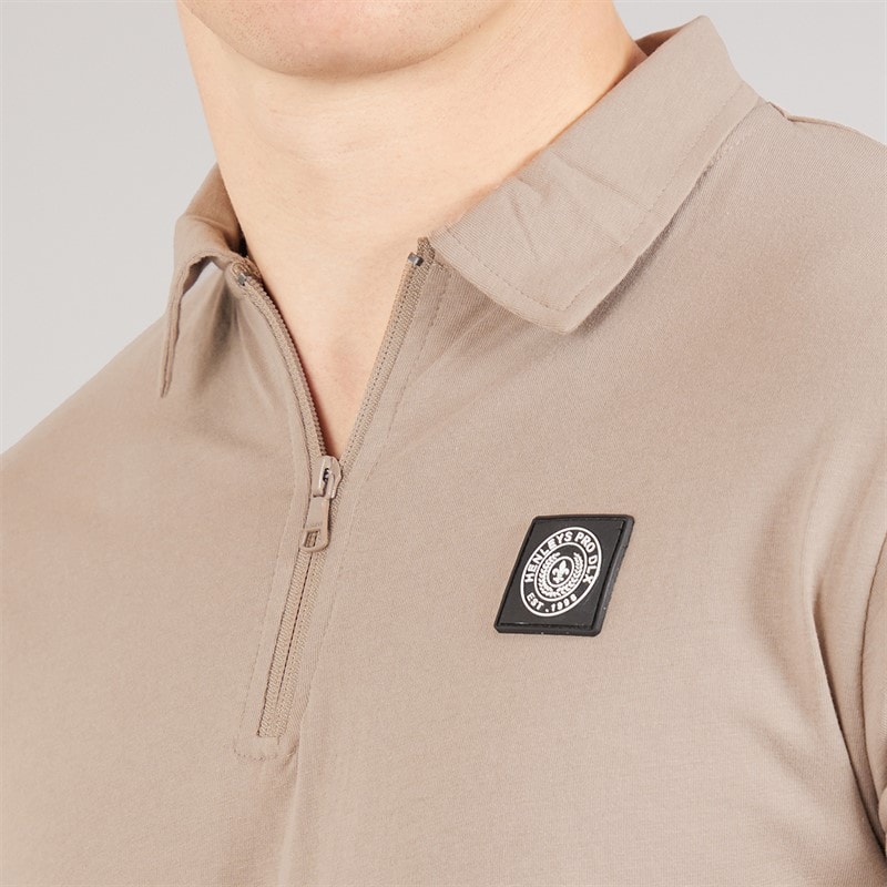Mens Henychill Polo Shirt And Shorts Set Taupe - Image 3