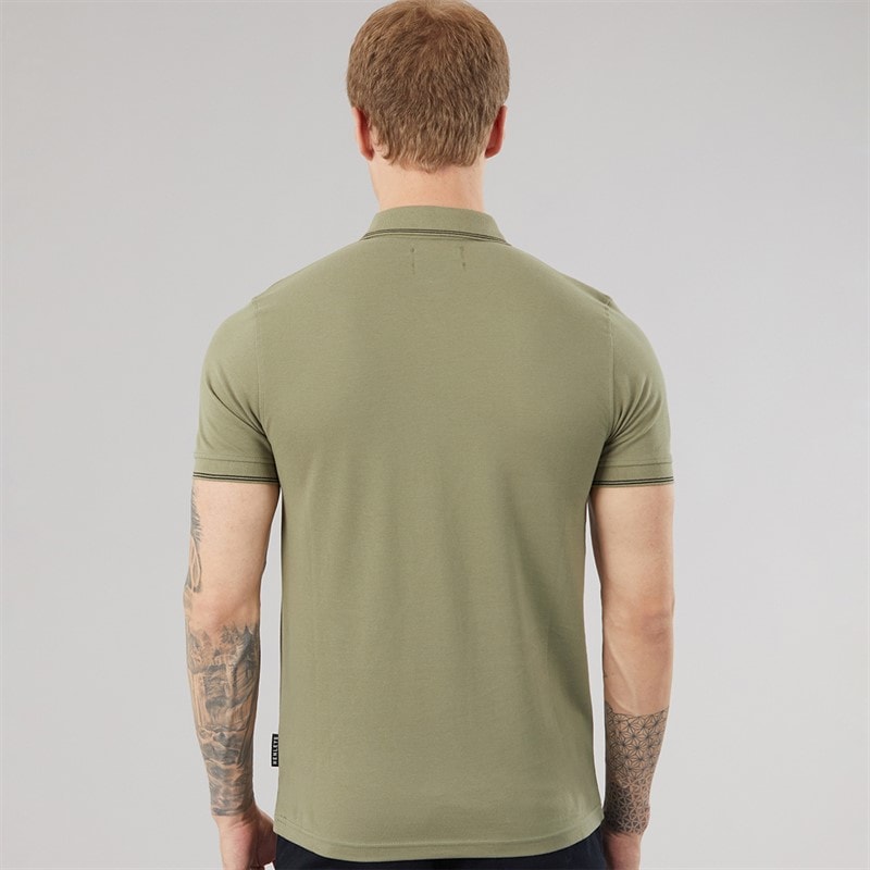 Mens Moorehen Polo Shirt Khaki - Image 2