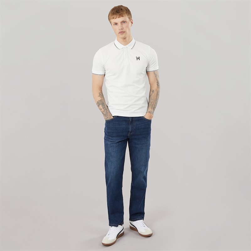 Mens Moorehen Polo Shirt White - Image 4