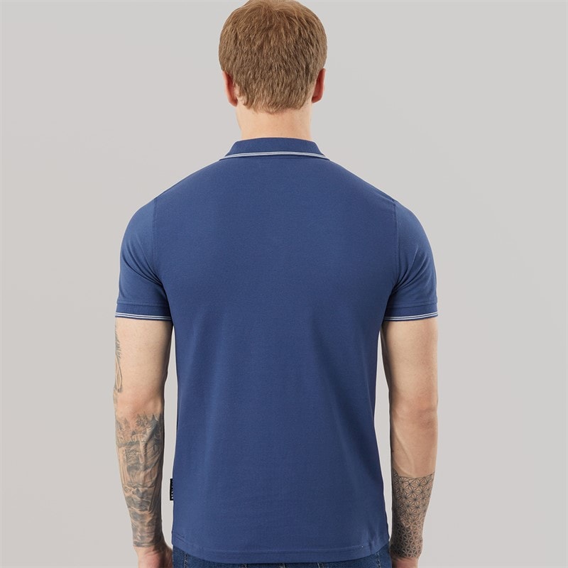 Mens Moorehen Polo Shirt Navy - Image 2