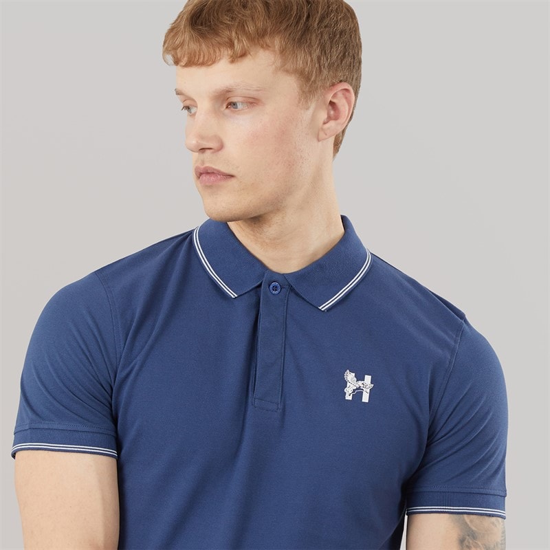 Mens Moorehen Polo Shirt Navy - Image 3