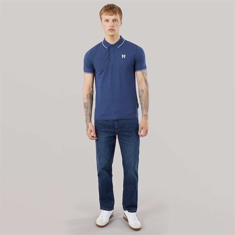 Mens Moorehen Polo Shirt Navy - Image 4
