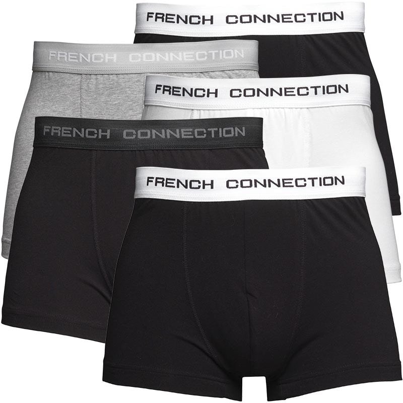 Mens Five Pack Boxer Trunks Black - Image 1