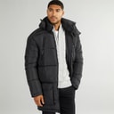 Mens Parka Zip Jacket Black