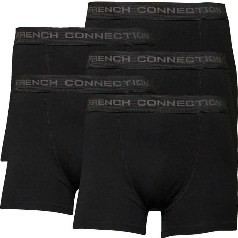 Mens Five Pack Boxer Trunks Black - Image 1